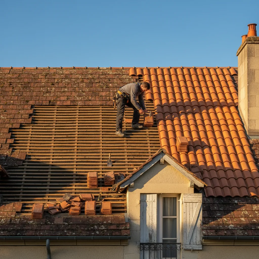 Toiture en tuiles traditionnelles