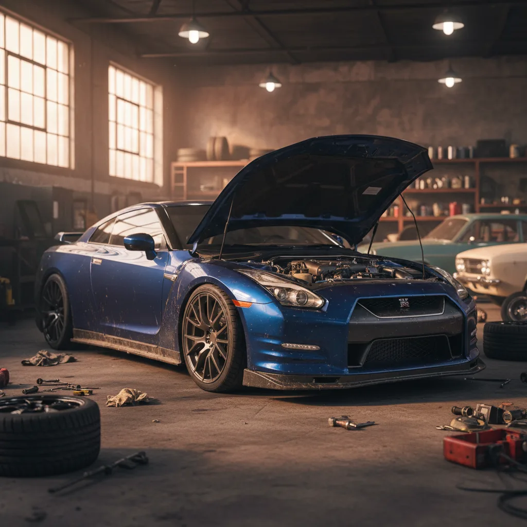 Véhicule avant réparation